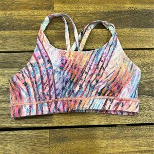 Lululemon sports bra Bright colours Criss cross straps Size 6